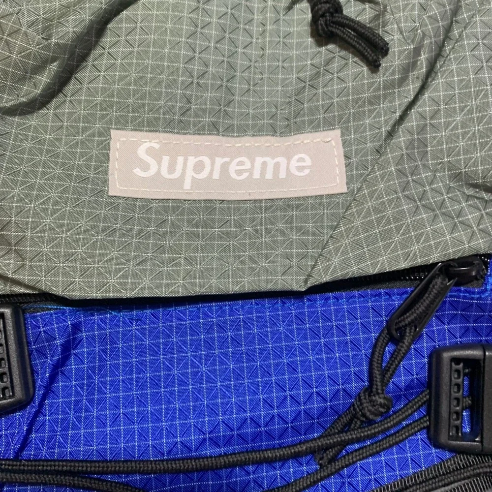Supreme Backpack FW17 Cordura Ripstop Teal Blue Black Bag